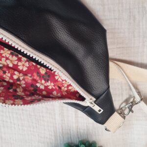 Sac banane Simili cuir noir
