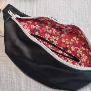 Sac banane Simili cuir noir